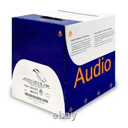 Câble de haut-parleur extérieur/enterré direct, noir, cuivre pur, rouleau de 500 pieds 16/2 16 AWG