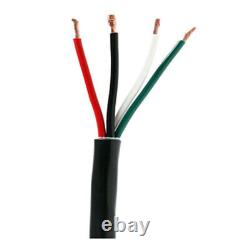 Câble de haut-parleur extérieur/enterré direct, noir, cuivre pur, rouleau de 500 pieds, 16/4 16 AWG