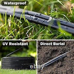 Câble de jardinage à basse tension 12/2 pour éclairage extérieur, enterrement direct, 250 pieds