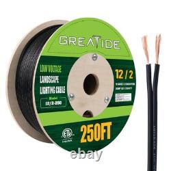 Câble de jardinage basse tension 12/2, câble d'enterrement direct pour extérieur, 12 AWG
