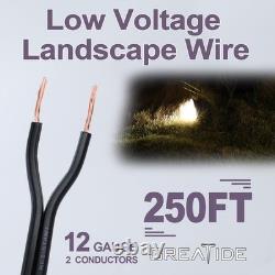 Câble de jardinage basse tension 12/2, câble d'enterrement direct pour extérieur, 12 AWG