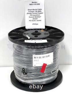Câble de mise à la terre Belden 9802 0101000, 2 conducteurs/20 AWG, (VOIR CI-DESSOUS) #P25ps