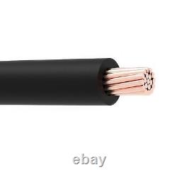 Câble de mise à la terre en cuivre XLP USE-2 RHH RHW-2 de 500 MCM noir pour enfouissement direct 600V