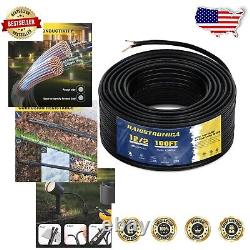 Câble de paysage en cuivre basse tension 12/2 de 30 m, étanche et enterrable directement