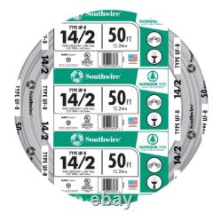 Câble électrique extérieur 50 pi. 14/2 CU UF-B avec notation pour enfouissement direct en milieu humide Câble électrique extérieur 50 pi. 14/2 CU UF-B avec notation pour enfouissement direct en milieu humide