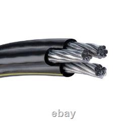 Câble enterré direct en aluminium Triplex 6-6-6 URD Erskine de 125 pieds (70 ampères) 600V