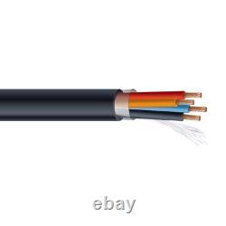 Câble enterré directement sans conduit en cuivre 14/4 de 1000' pour mini-split, gaine en PVC noir, 600V.