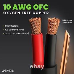 Câble haut-parleur GearIT 10/2 de 100 pieds 10AWG pour extérieur à enterrer directement dans le sol