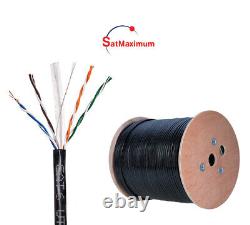 Câble réseau Ethernet extérieur CAT6 1000FT UTP 23AWG PE fil solide pour enterrage direct