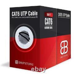 Câble solide extérieur direct enfoui Dripstone DS612 500ft CAT6 23AWG étanche