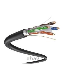 Câble solide extérieur enterré direct CAT6 F/UTP 1000 pieds 550Mhz 23AWG étanche