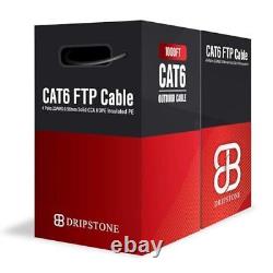 Câble solide extérieur enterré direct CAT6 F/UTP 1000 pieds 550Mhz 23AWG étanche