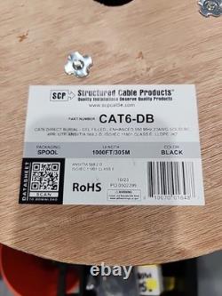 Câble structuré 1000' Cat6-DB 23/4 paires Cat 6 pour enfouissement direct 550 MHz cuivre massif UTP