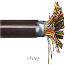 Câble téléphonique noir de 200' 22 AWG 25 paires PE-39 pour enfouissement direct en extérieur
