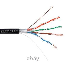 Câbles Direct En Ligne 1000FT Enfouis Directement CAT5e FTP Blindé Extérieur 24 AWG U