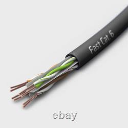 Chat rapide. Câble Cat6 Direct Burial extérieur évalué CMX, imperméable, 23AWG solide UL