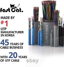 Chat rapide. Câble Cat6 à enterrement direct en extérieur, classé CMX, imperméable, barre solide de 23AWG