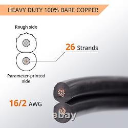 Éclairage paysager basse tension en cuivre 16/2 pour l'extérieur avec enfouissement direct