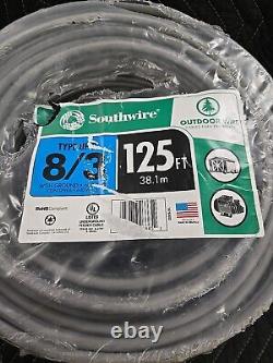 Fil/Câble d'alimentation souterrain de 125 pi 8/3 UF-B WG pour enterrement direct