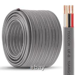 Fil UF-B 10/3 100FT 100% Cuivre Pur 10AWG 3 Connecteurs Enterrement Direct Electrique