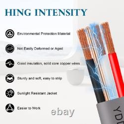 Fil UF-B 10/3 50FT 100% Cuivre Pur 10AWG 3 Connecteurs Enterré Directement Électrique