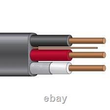 Fil UF-B 10/3, câble d'alimentation souterrain et câble de mise à la terre direct (coupé à 30 mètres)