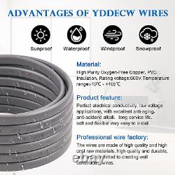 Fil UF-B 12/2 100FT 100% Cuivre Pur 12AWG 2 Câble Électrique pour Enterrement Direct