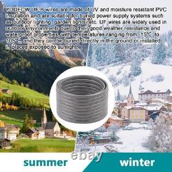 Fil UF-B 14/2 100FT 100% Cuivre Pur 10AWG 2 Connecteurs Enterré Directement Electrique