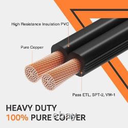 Fil basse tension de 100 pieds haute performance, parfait pour une mise en terre directe et une humidité.