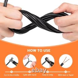 Fil basse tension de 100 pieds haute performance, parfait pour une mise en terre directe et une humidité.