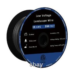 Fil d'éclairage paysager basse tension pour extérieur, enterré directement, à faible énergie