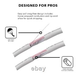 Fil de haut-parleur 12/2 100 pieds, classé pour extérieur CL2/CL3, enterré directement, sans oxygène, noir