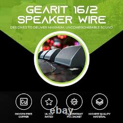 Fil de haut-parleur 16/2 (250 pieds) Calibre 16AWG Enterrement direct en extérieur dans le sol/en
