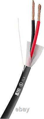 Fil de haut-parleur OSD 12/2 CL3 pour enterrement direct 500' Noir