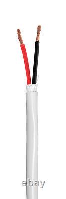 Fil de haut-parleur Voltive 16/2 CL3 encastré dans le mur/enfouissement direct OFC 250 pieds blanc