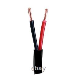 Fil de haut-parleur extérieur direct enterré 14/2 AWG 105 brins OFC 500 pi boîte de tirage noir