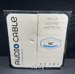 Fil de haut-parleur noir 14AWG 4C en cuivre nu à haute tresse, enterrable directement, classé UV, 500 pieds