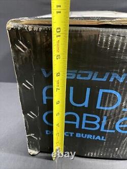 Fil de haut-parleur noir 14AWG 4C en cuivre nu à haute tresse, enterrable directement, classé UV, 500 pieds