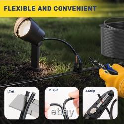 Fil de paysage basse tension 12/2 100 pieds câble en cuivre pour enfouissement direct étanche