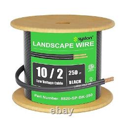 Fil de paysage basse tension Syston 10/2 pour l'éclairage extérieur Enterrement direct-10 AWG