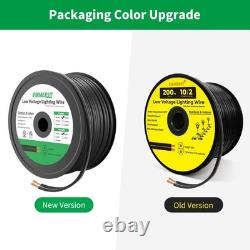 Fil de paysage d'éclairage à basse tension pour enterré direct 10/2, rouleau de 200 pieds