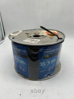 Fil de système de gicleurs enterrés UL de 500 pieds, 18/5 noir en cuivre solide Southwire