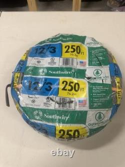 Fil électrique en cuivre solide UF-B 12/3 gris de 250 pieds Southwire pour enfouissement direct en extérieur