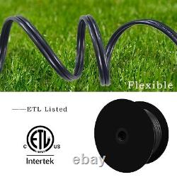 Fil électrique extérieur durable 12/2 de 200 pieds noir pour enfouissement direct