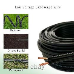 Fil électrique extérieur durable 12/2 de 200 pieds noir pour enfouissement direct