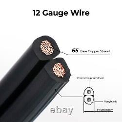 Fil en cuivre basse tension 12/2 de 30 mètres pour enterrement direct, résistant aux intempéries et ignifuge.