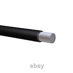 Fil enterré directement en aluminium XLP USE-2 RHH RHW-2 4/0 AWG noir (205 ampères) 600V