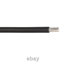 Fil enterré directement en aluminium XLP USE-2 RHH RHW-2 4/0 AWG noir (205 ampères) 600V