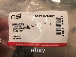 Kits de raccordement pour enterrement direct, couvercle en caoutchouc, plage de fils 2/0 AWG 500 MCM, 3,19 L