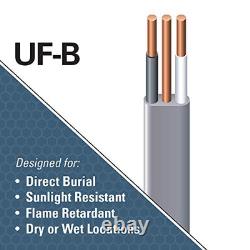 Southwire 13054226 fil UF 14/2WG de 100 pieds, approuvé pour l’installation en enfouissement direct